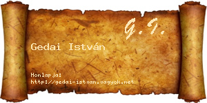 Gedai István névjegykártya